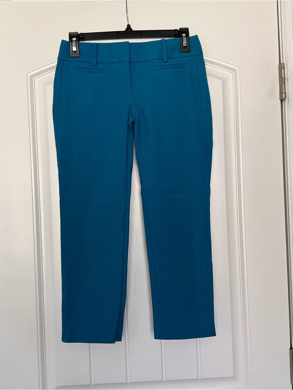 LOFT Teal Cropped Straight Leg Marisa Pants Size 00P